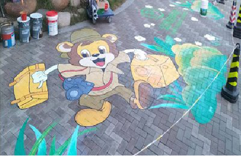 宿州市夏季画地面彩绘会遇到的问题