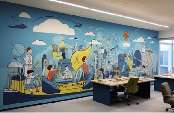 宿州市办公室墙绘的特点。